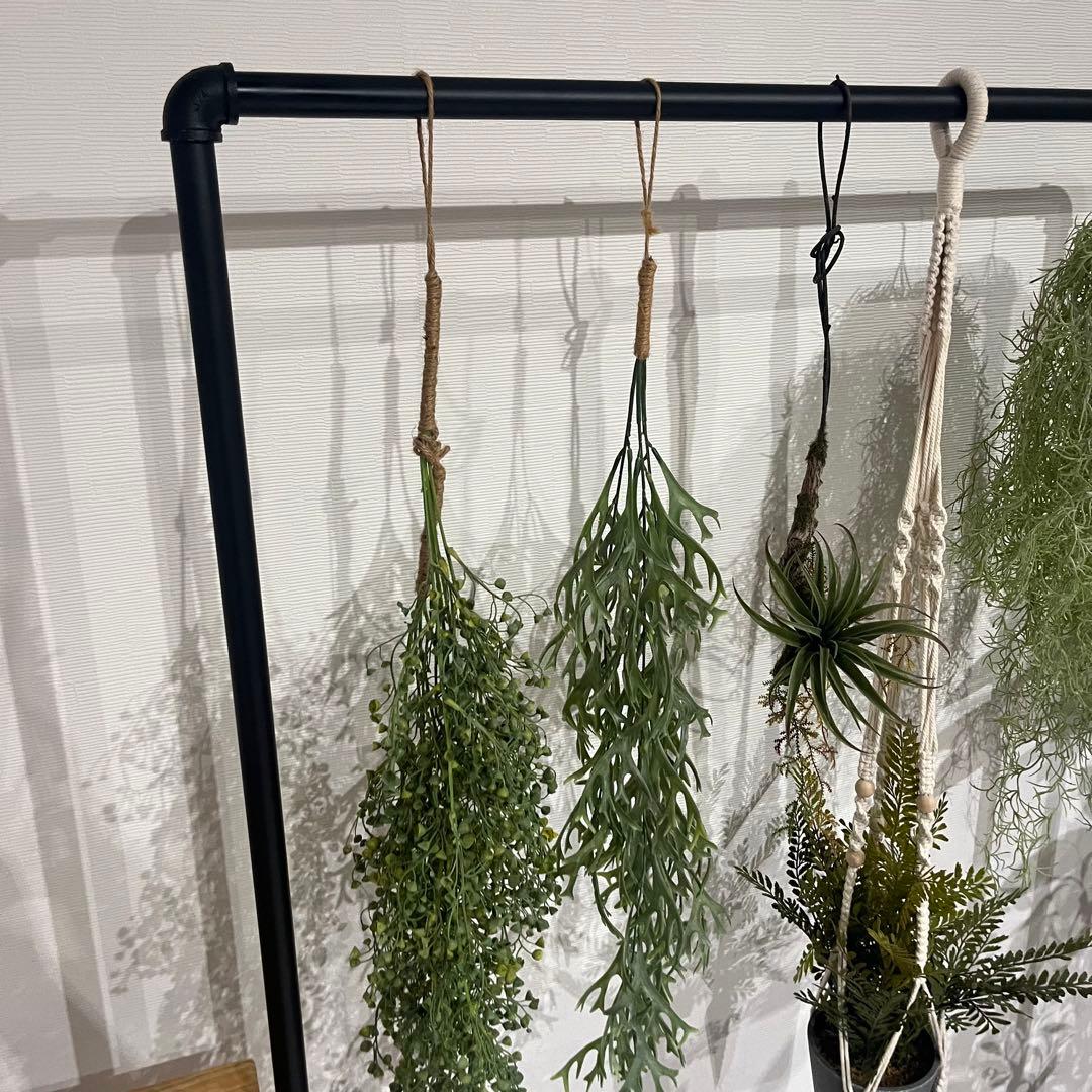 ハンガーラック アイアン ガス管 パイプ ブラック 頑丈 什器 店舗