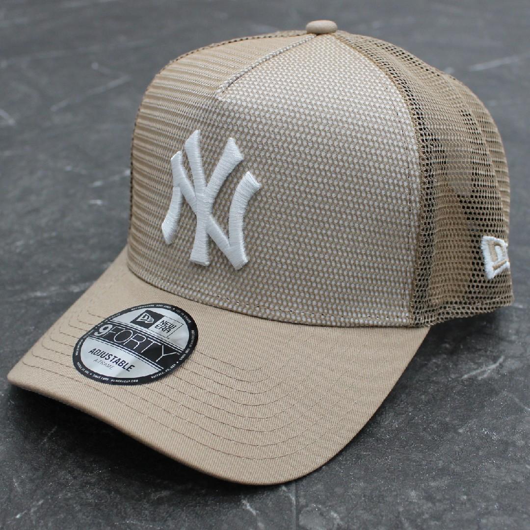 NEW ERA NY ヤンキース メッシュキャップ 海外モデル キャメルベージュ