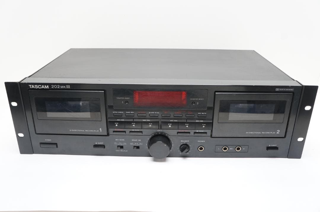 【メンテ済み】TASCAM 202MKⅢ タスカム MK3 ダブルカセットデッキ