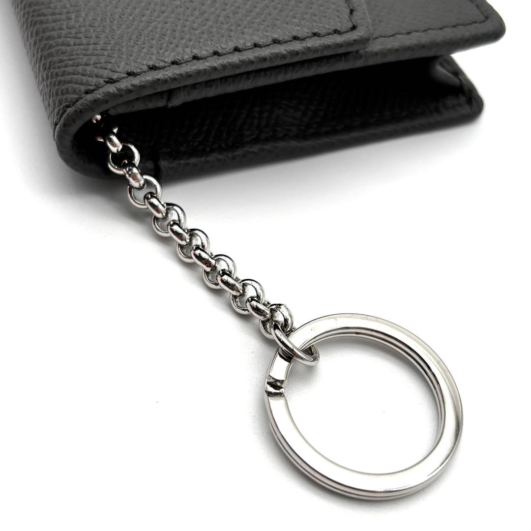 【未使用級】フェラガモ カードケース ガンチーニ グレー シルバー 名刺入れ