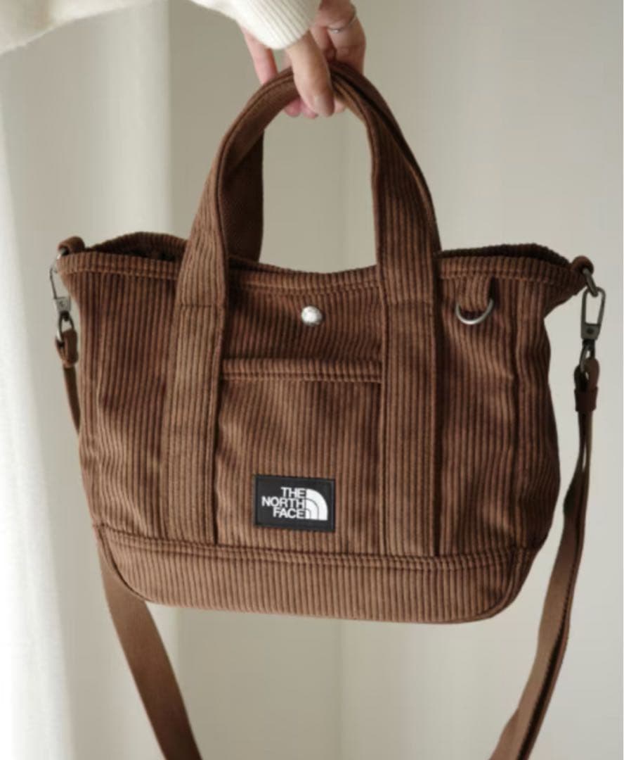THE NORTH FACE コーデュロイ ショルダーバッグ ブラウン トート