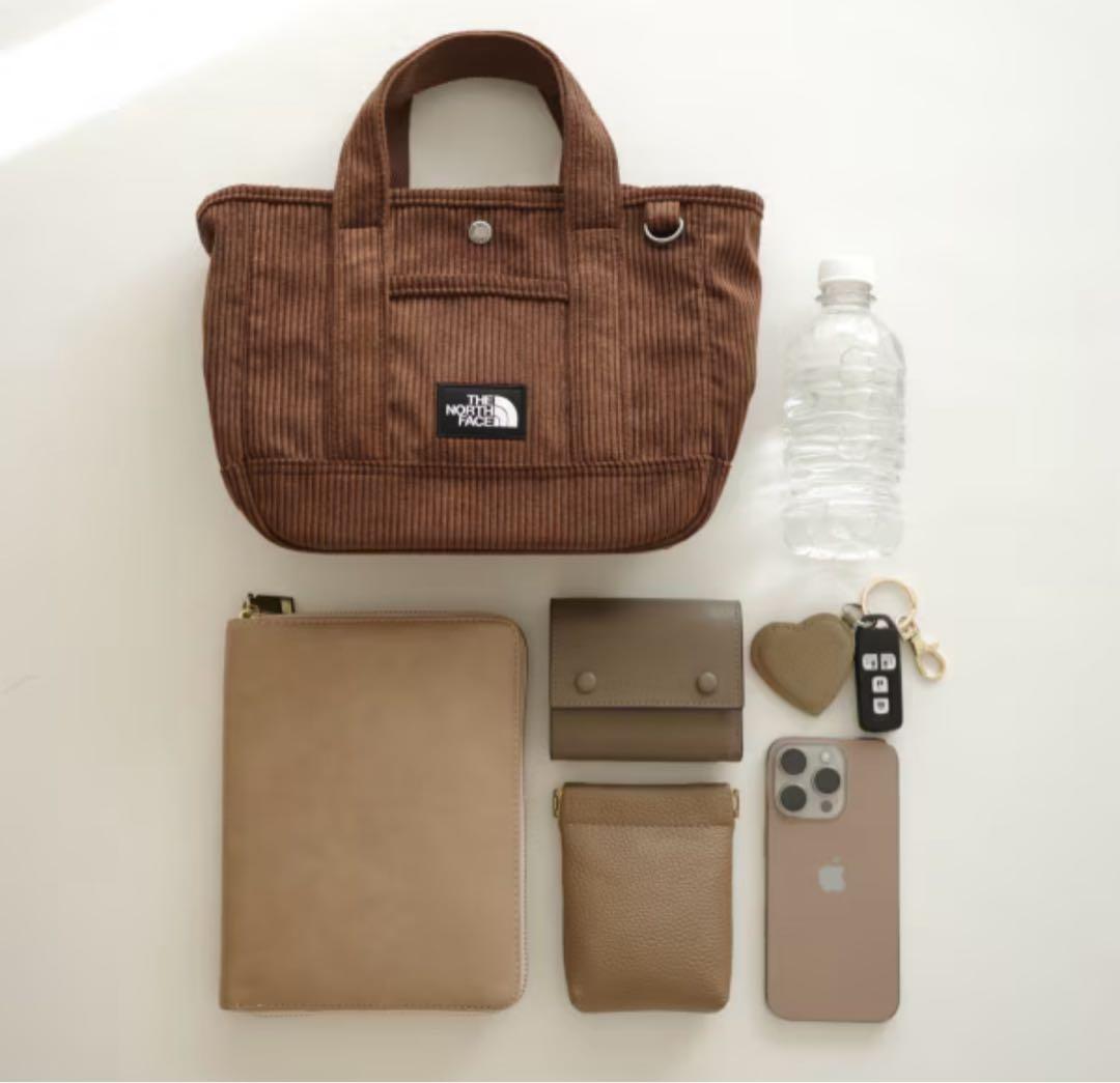 THE NORTH FACE コーデュロイ ショルダーバッグ ブラウン トート