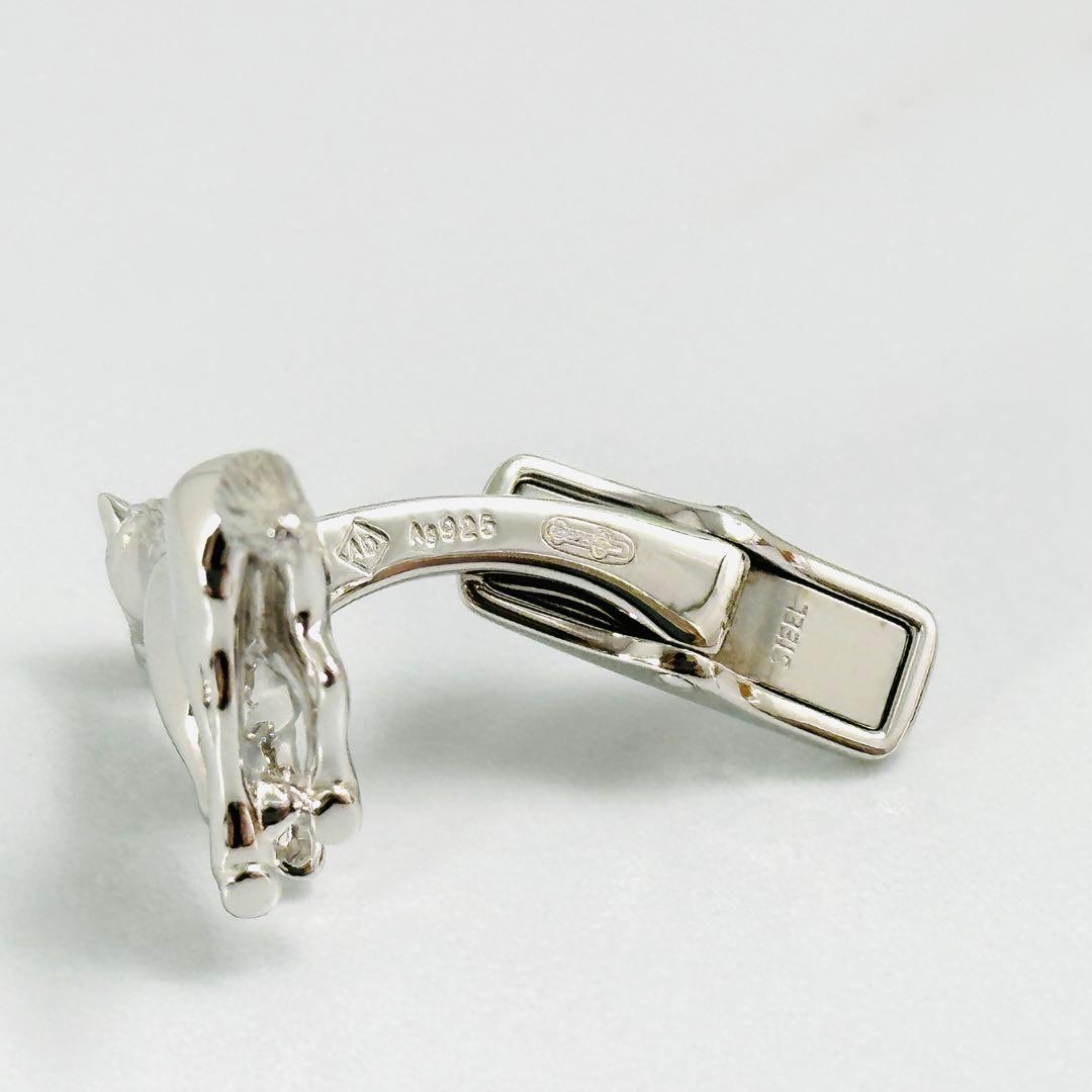 未使用級　希少　Dunhill ホース　カフス　925 馬　アニマル　シルバー