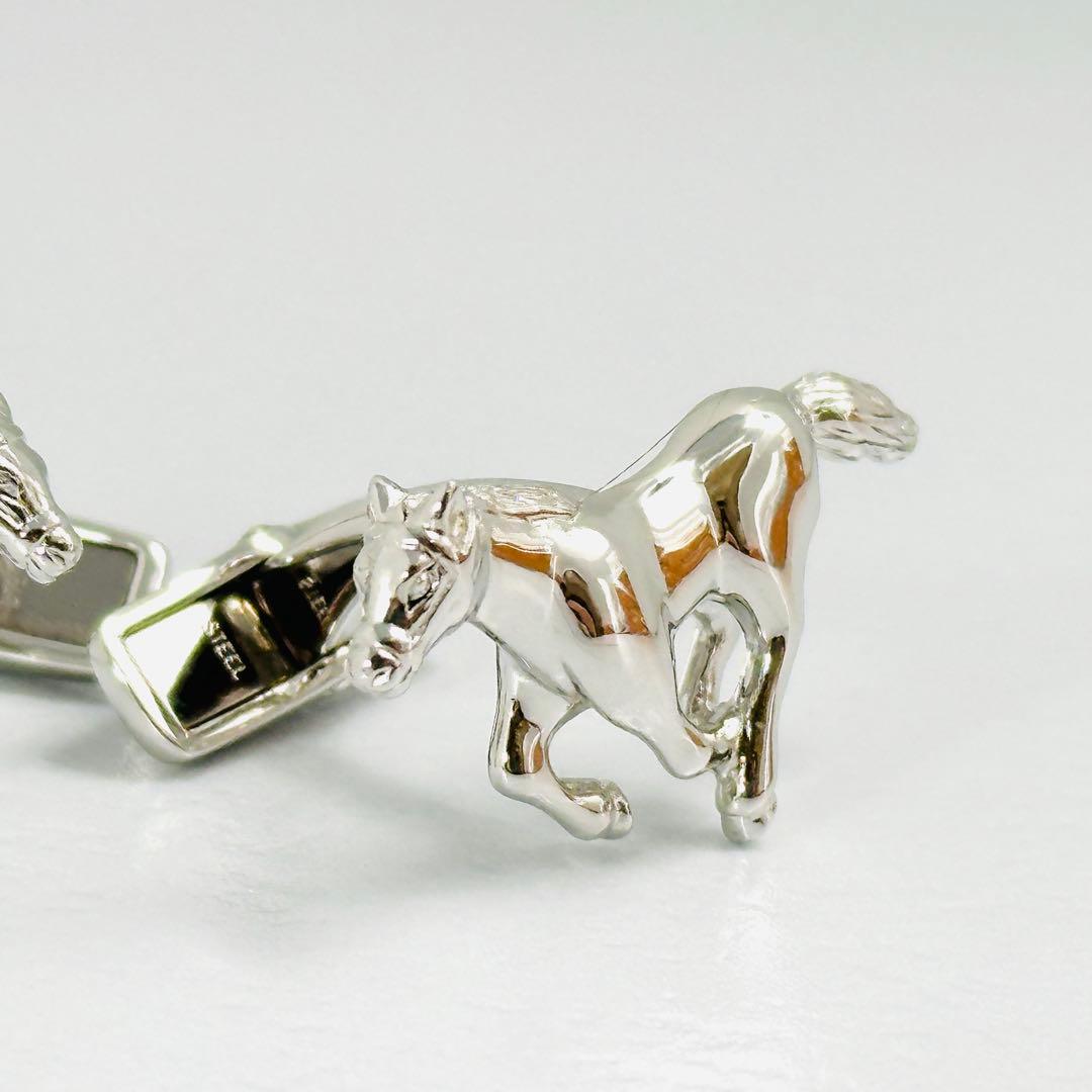 未使用級　希少　Dunhill ホース　カフス　925 馬　アニマル　シルバー