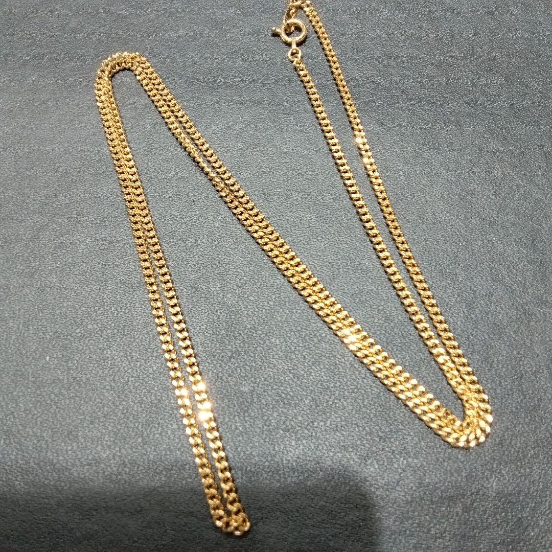 K18✨ゴールド✨2面喜平型✨シンプルチェーンネックレス✨約50.5㎝✨3㌘✨