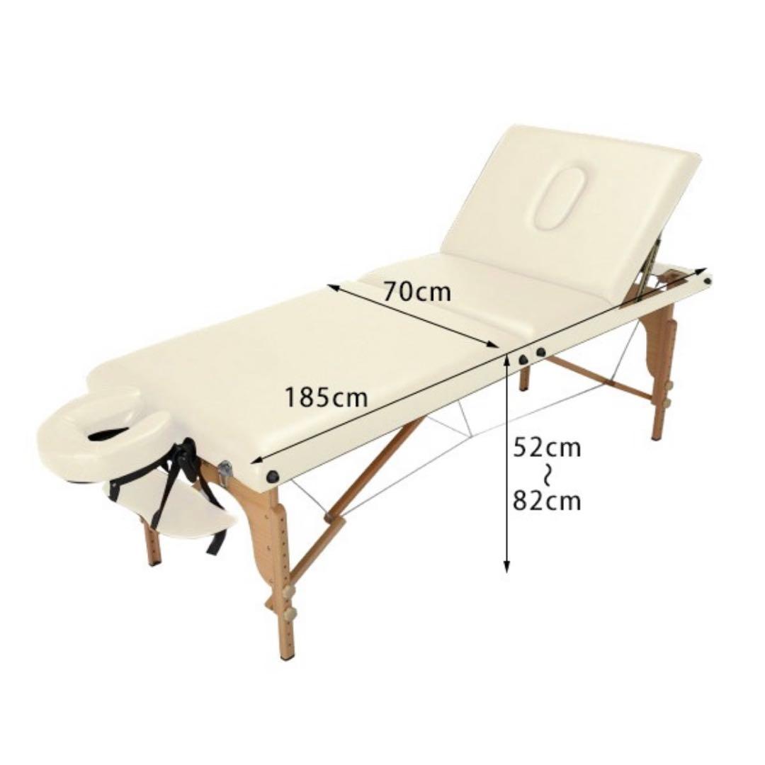 リクライニング　折りたたみベッド エステ用 ブラウン 180cm