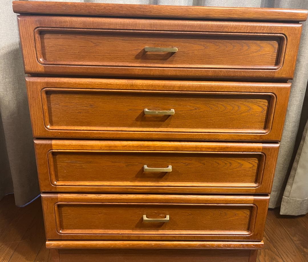 カリモク コロニアル サイドキャビネット 4段収納 チェスト