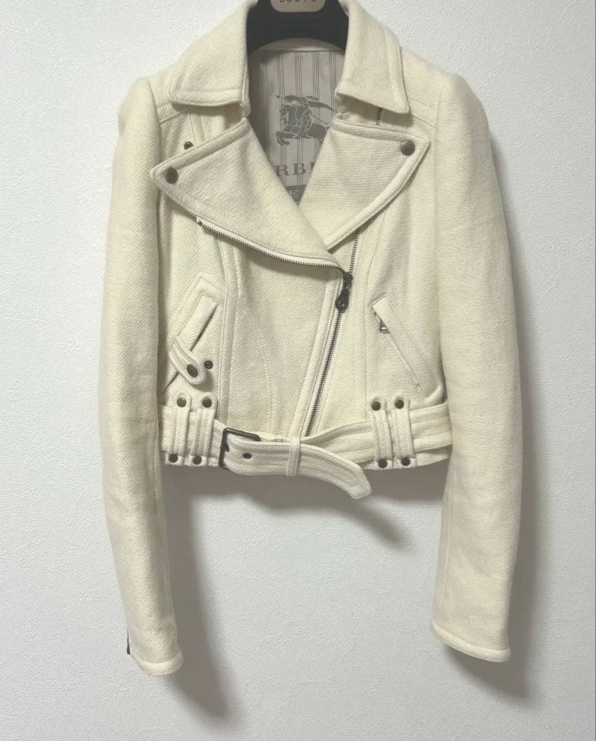 BURBERRY BLUE LABEL ライダースジャケット ウール