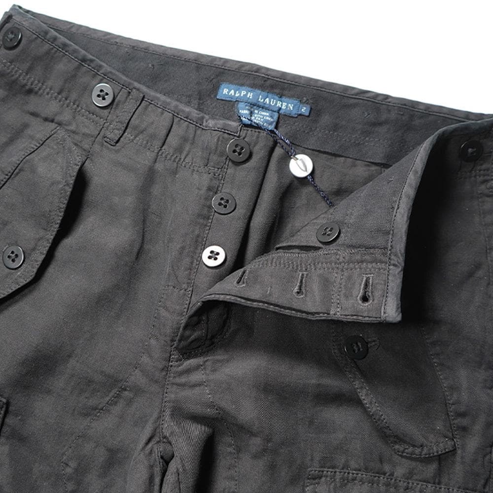 難あり 新品 RALPH LAUREN ラルフローレン シルクリネンカーゴパンツ