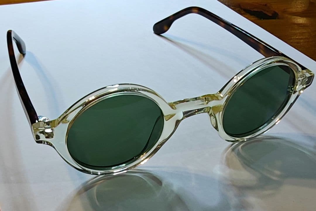 lohause クリアフレーム オーバルサングラス