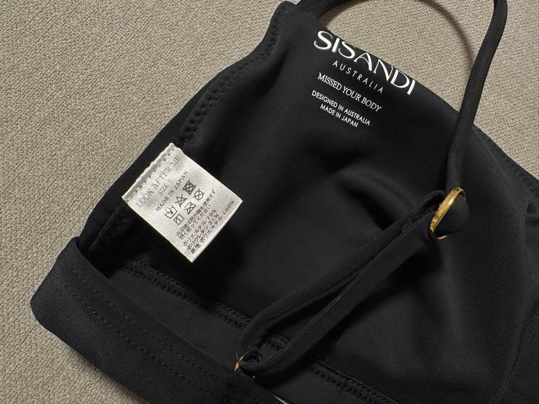 SISANDI｜ブラックsize1｜BANDEAU ビキニトップ　バンドゥ