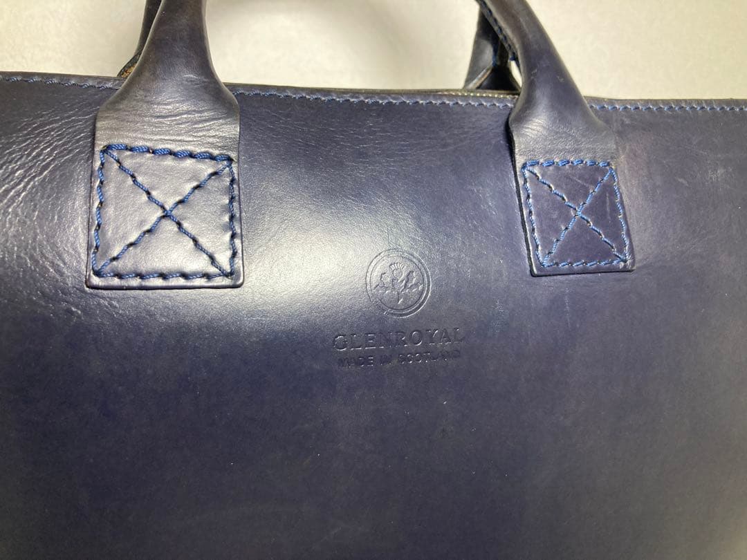 GLEN ライトウェイトブリーフケース ネイビー ブライドルレザー