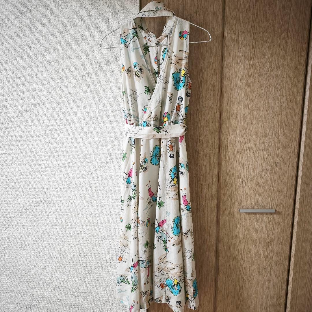 美品・36サイズ★GRACE CLASS　バックコンシャスプリントワンピース