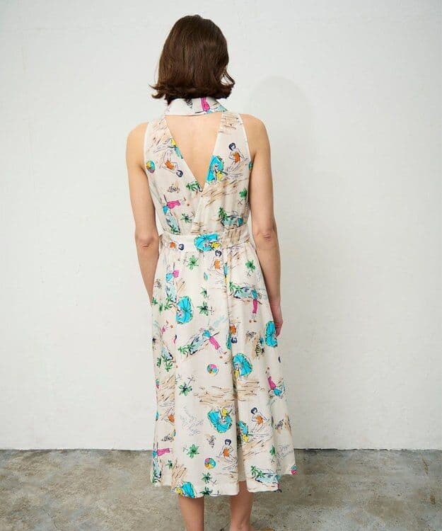 美品・36サイズ★GRACE CLASS　バックコンシャスプリントワンピース