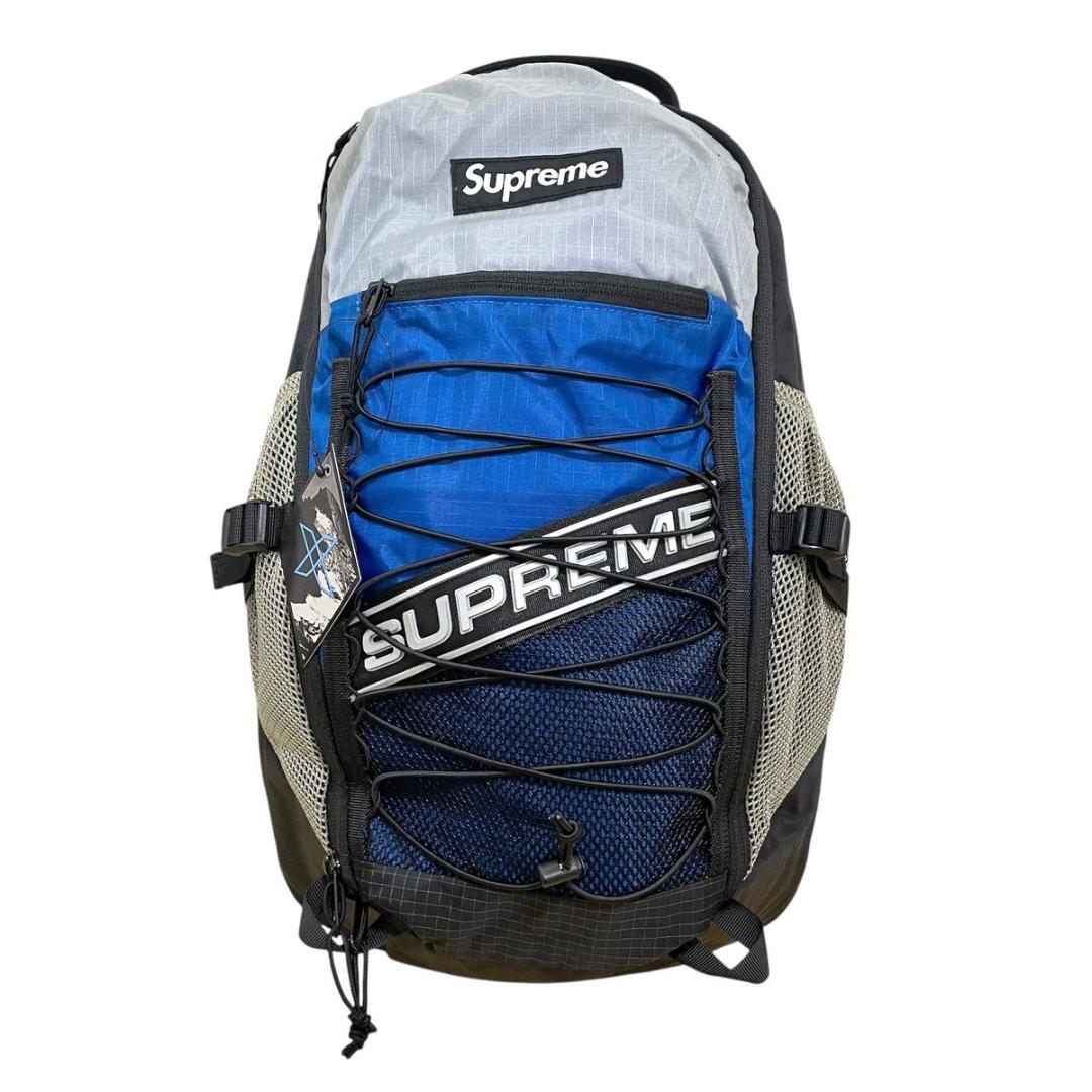 シュプリーム バックパック リュックサック 3D ロゴ 青 ブルー 黒 ブラック