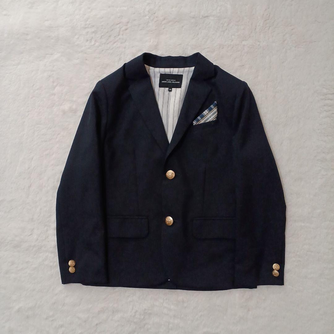 美品✨グリーンレーベルリラクシング　フォーマルスーツセット　金ボタン　ネイビー