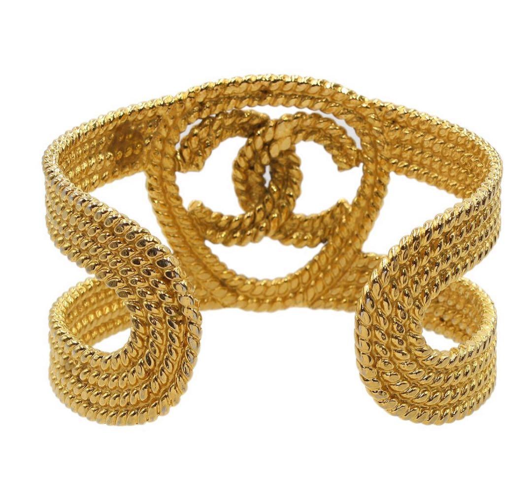 K2454 美品 シャネル ココマーク バングル ブレスレット