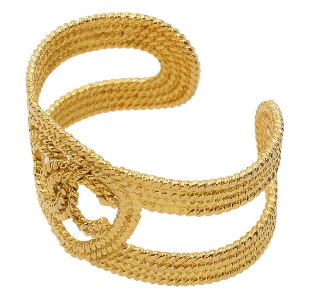 K2454 美品 シャネル ココマーク バングル ブレスレット