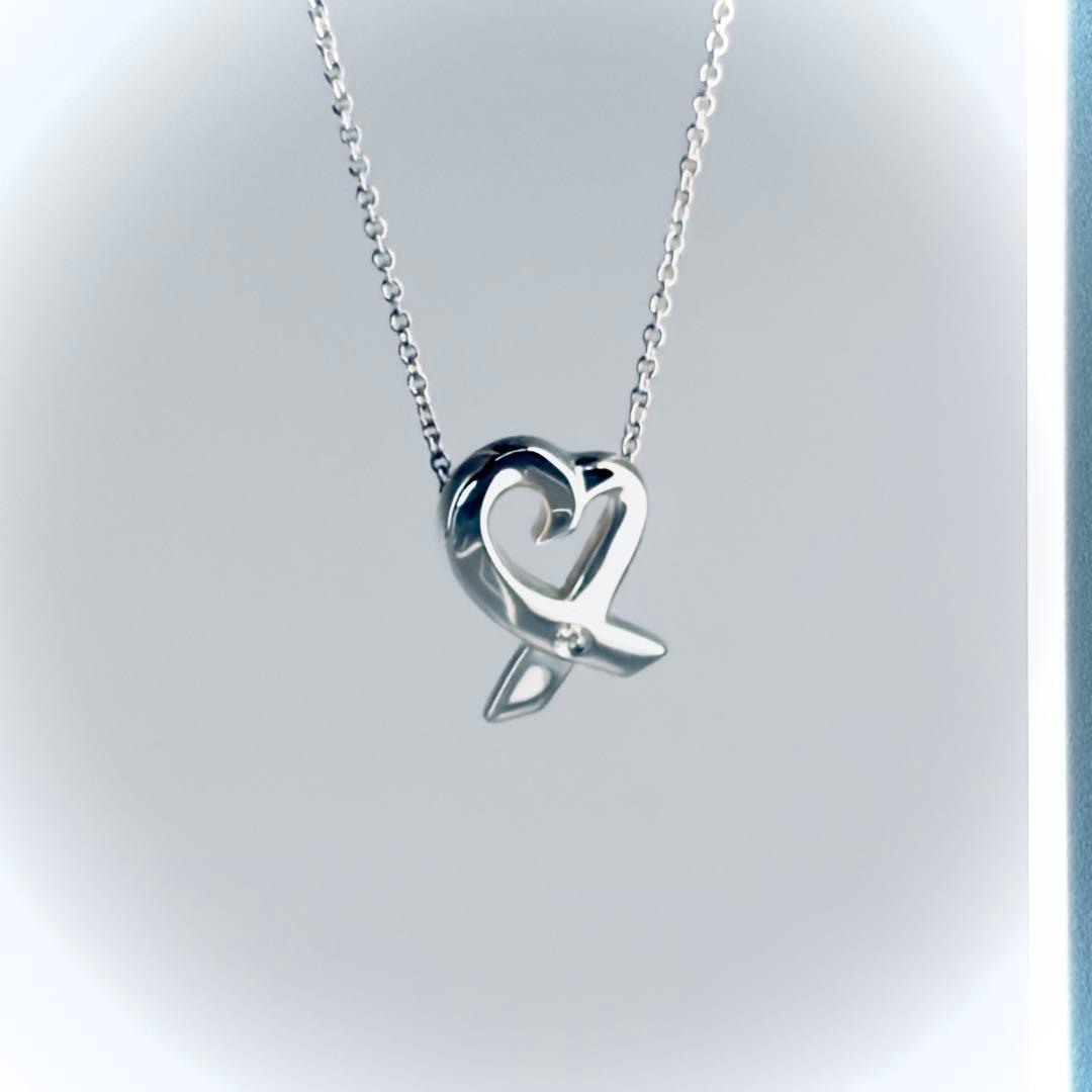 T&Co. ティファニー ラビングハート ダイヤモンド ネックレス AG 925