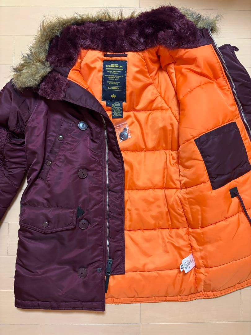 ALPHA アルファ　N-3B スリムフィット　ミリタリー　希少カラー　マルーン