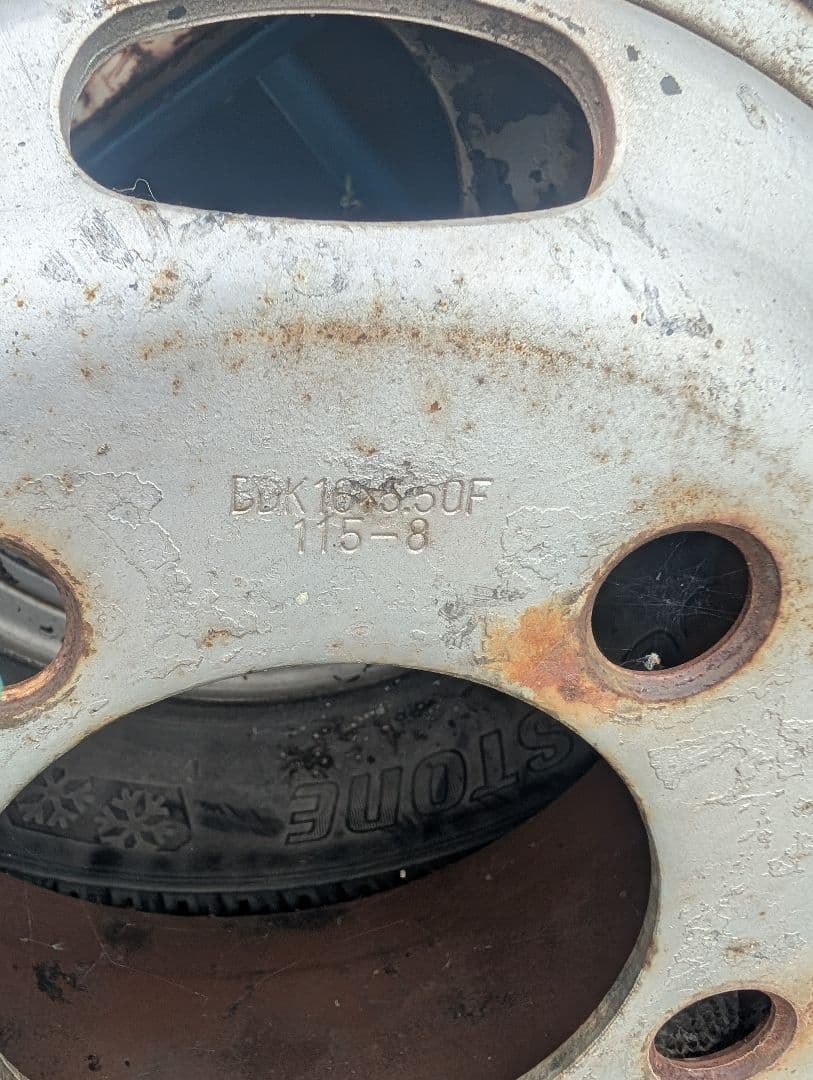 チューブ式ホイール　16インチ　TOPY 　エルフ