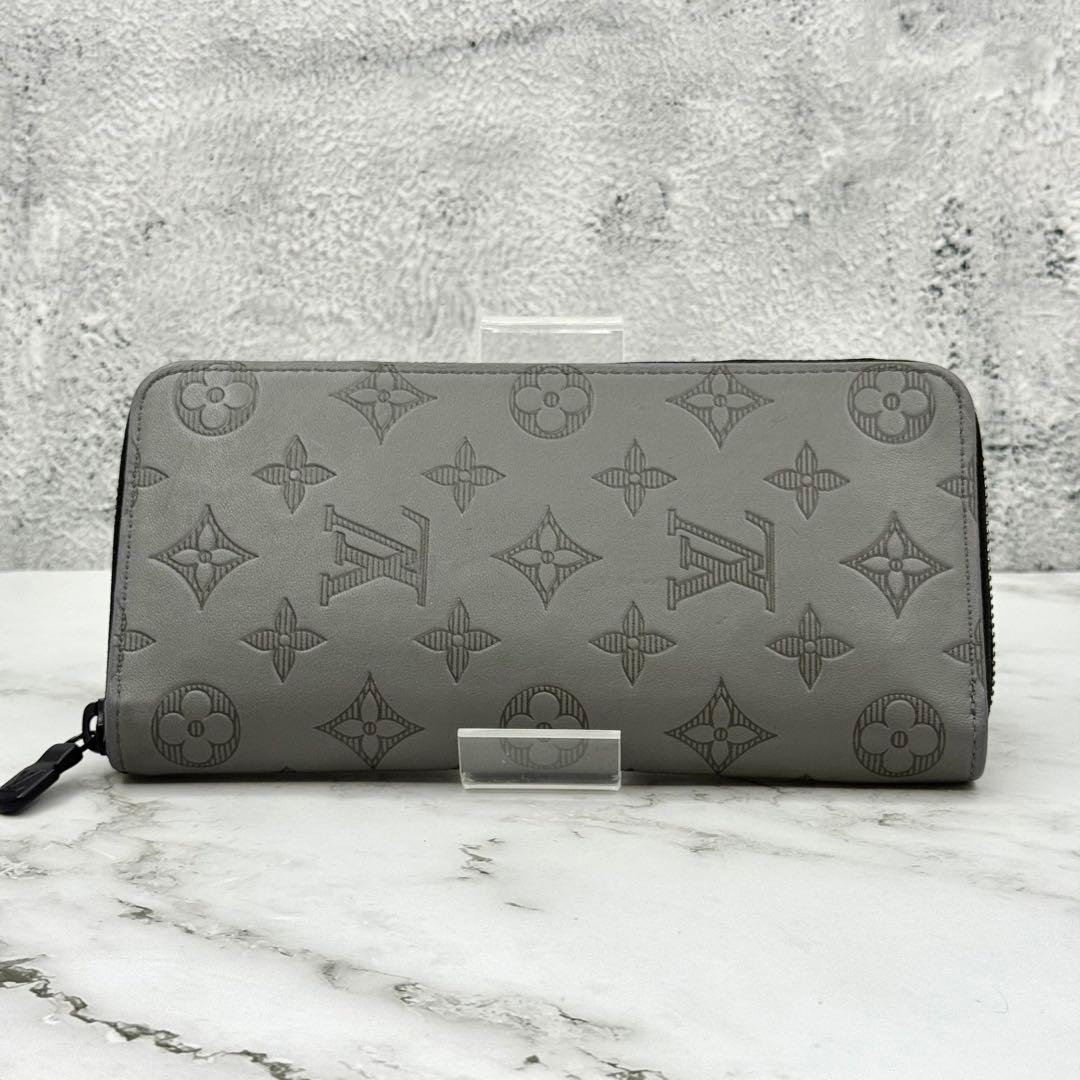 【極美品】ルイヴィトン ジッピーウォレット ヴェルディカル モノグラム シャドウ