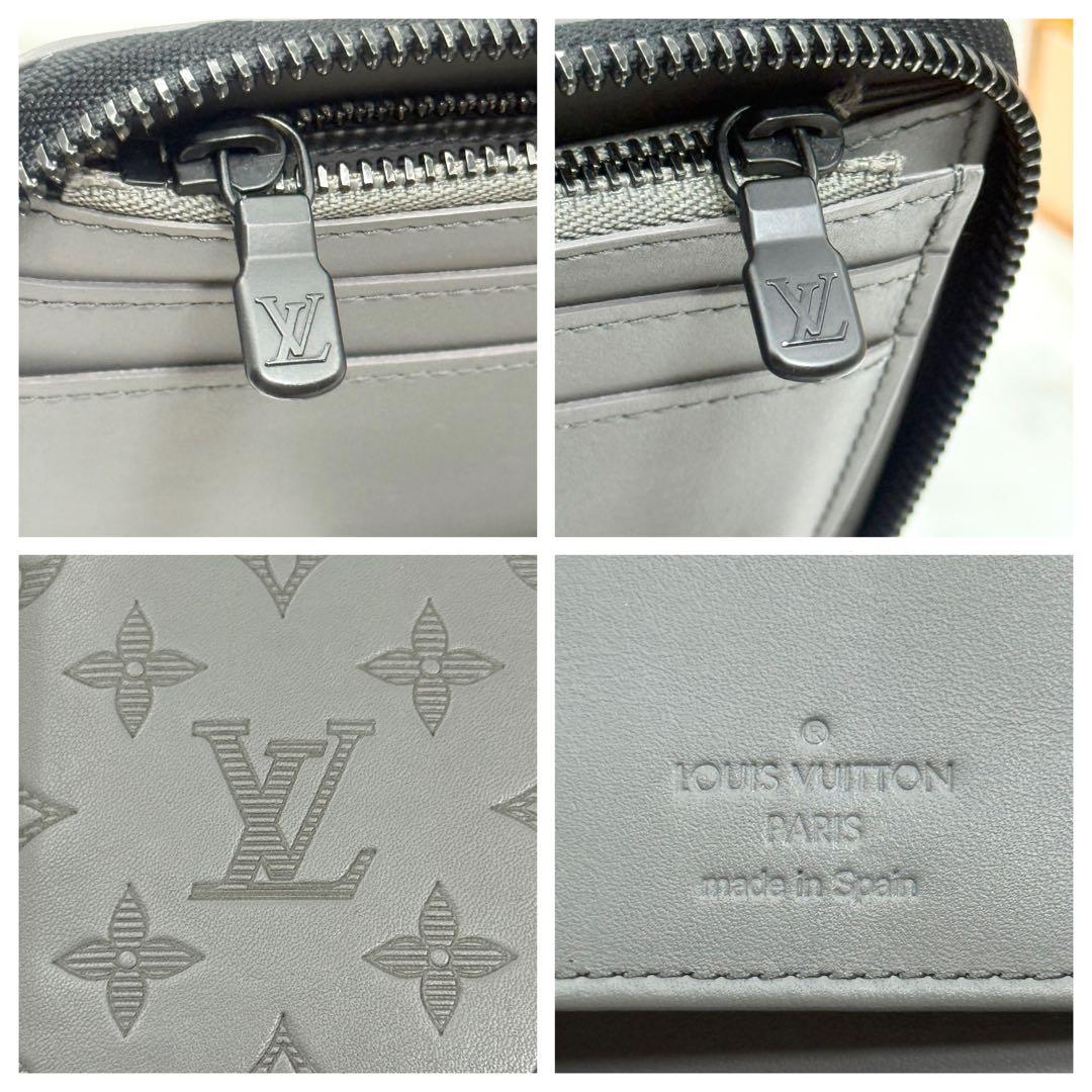 【極美品】ルイヴィトン ジッピーウォレット ヴェルディカル モノグラム シャドウ