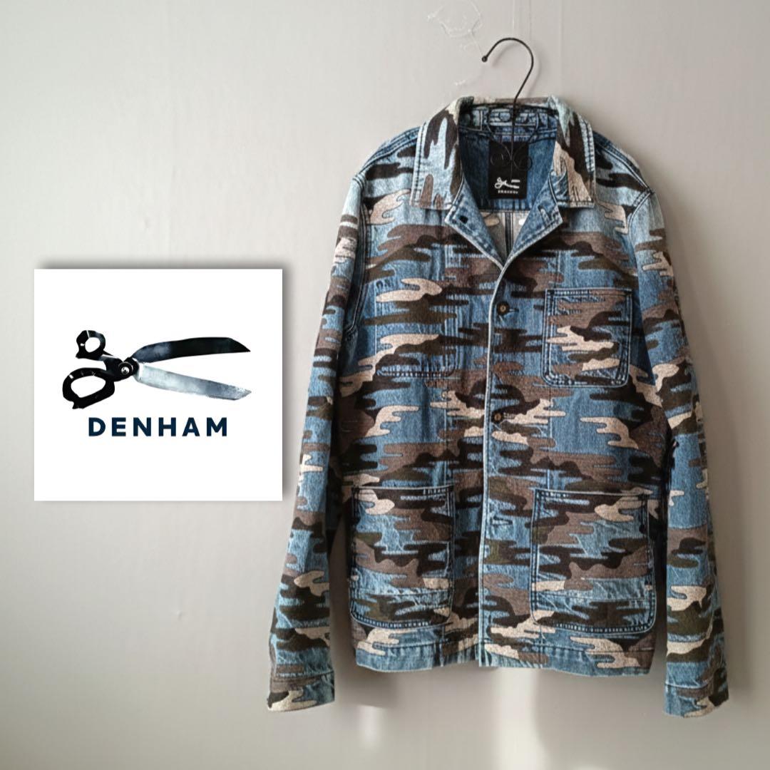 デンハム　カモフラージュ柄　デニムジャケット　Mサイズ
