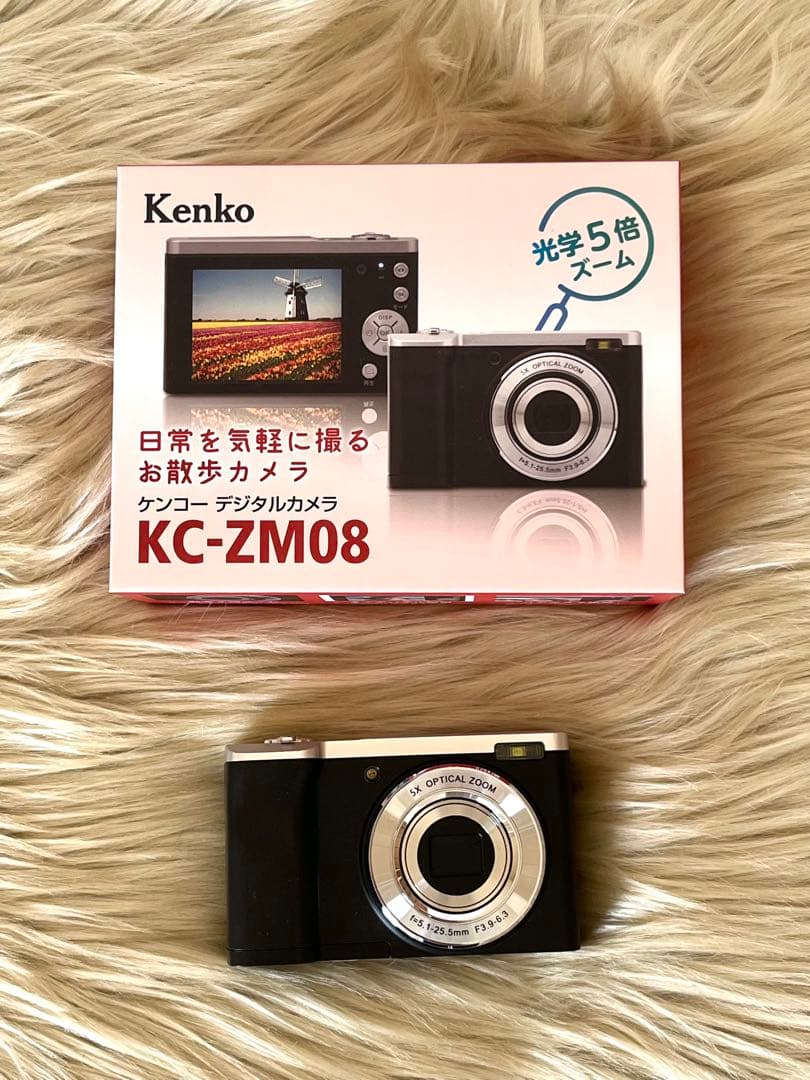 【美品】Kenko KC-ZM08 コンパクトデジタルカメラ 外箱・説明書付き