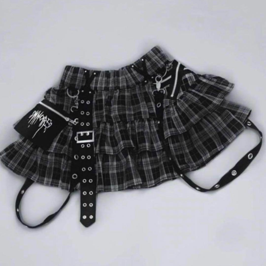dimmoire PUNKフリルミニスカート チェック