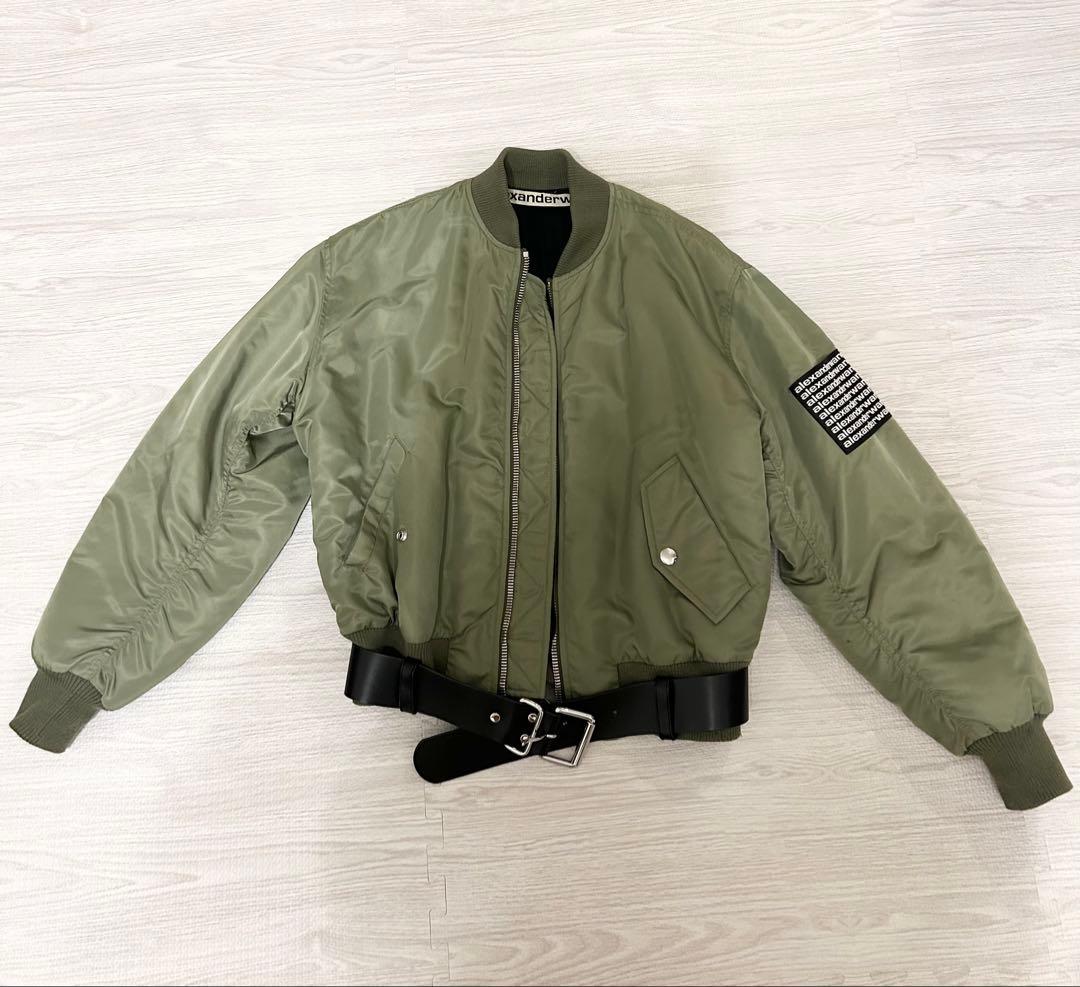 【定価20万円以上】Alexander Wang ベルト付き MA-1 カーキ