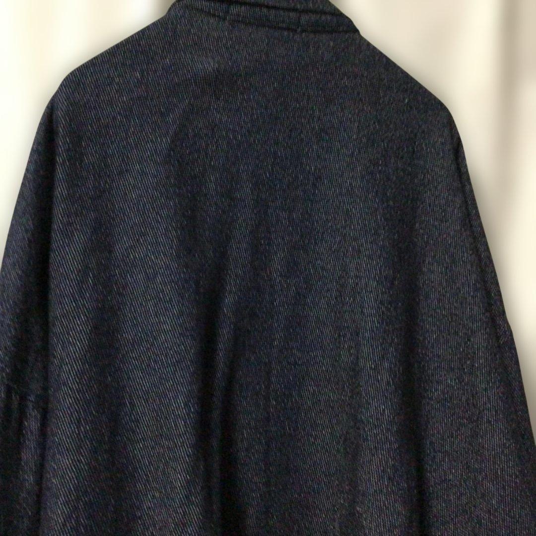 美品 コンフェクトウール混デニムバギーシャツ サイズF