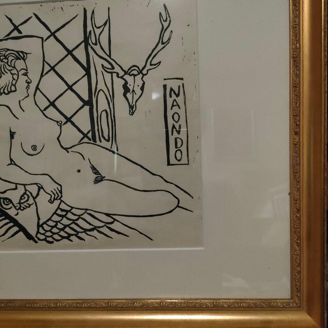 m*n様 中村直人作品　木版画「裸婦」