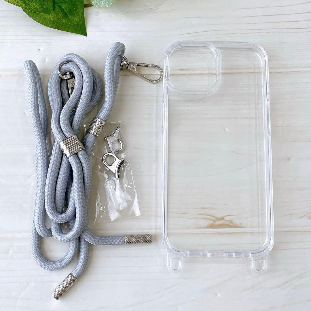 iPhone 15 用 ケース ショルダー magsafe対応 クリア