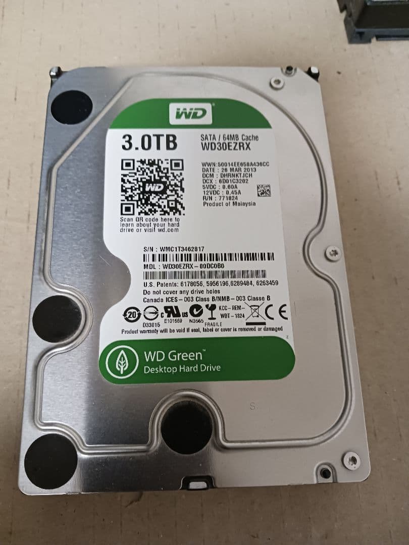 中古 WD & Seagate 3TB HDDセット