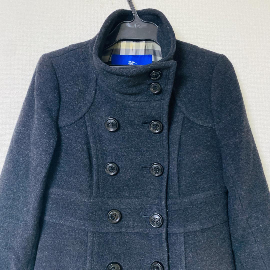 バーバリーブルーレーベル　ウールコート　L モヘヤ混 チェスターコート　ロング