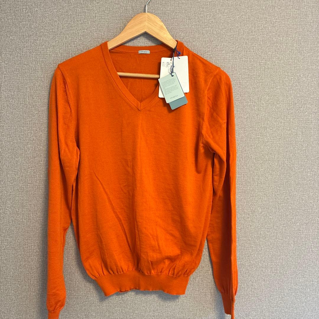 malo オレンジ カシミヤ セーター サイズ50