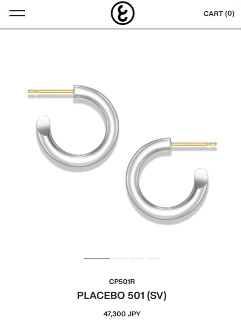 CAREERING 【両耳用】プラシーボピアス PLACEBO 501(SV)
