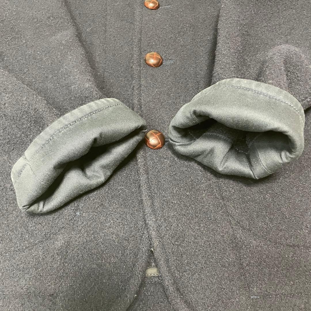 【美品】42 ダントン ウールモッサ コート ジャケット くるみボタン 紺