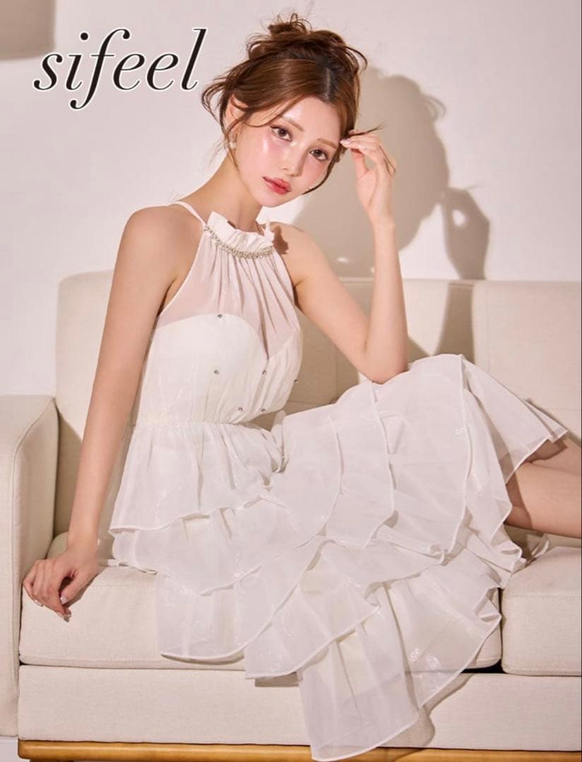 アメスリティアードワンピースドレス　ジュエルズ