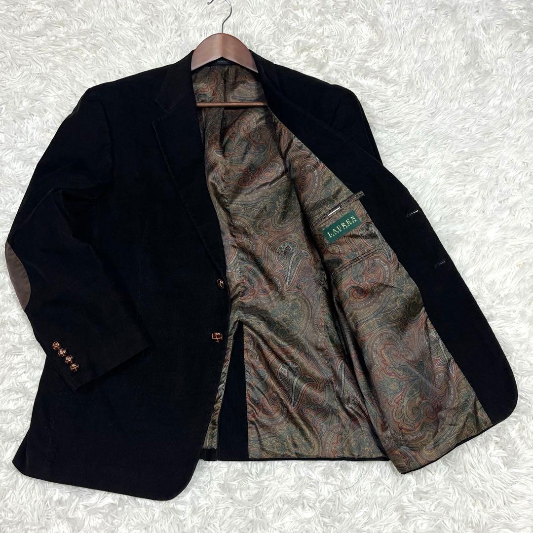 ラルフローレン コーデュロイジャケット エルボーパッチ くるみボタン ペイズリー