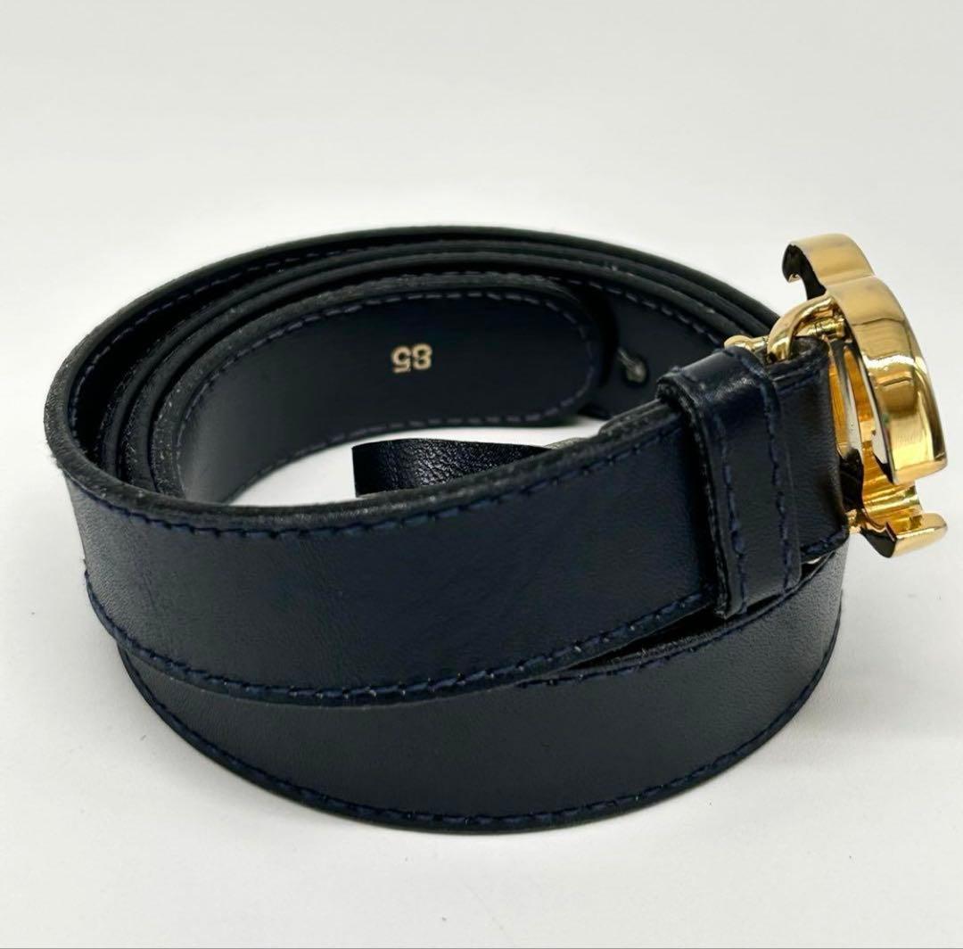 美品GUCCI ベルト　インターロッキング　ゴールドバックル　85