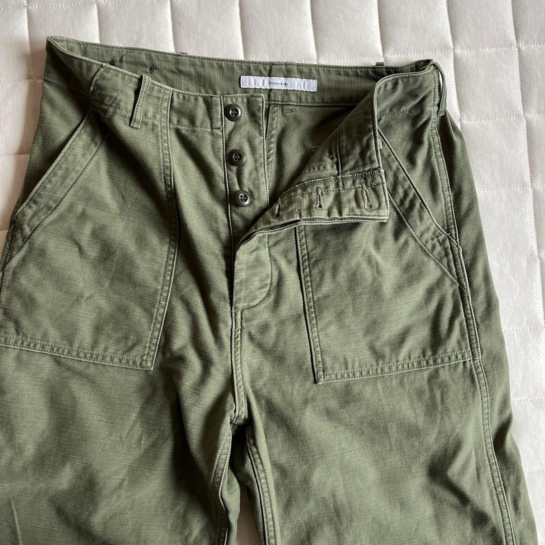 FRAMeWORK ミリタリースラブバックサテンベイカーパンツL