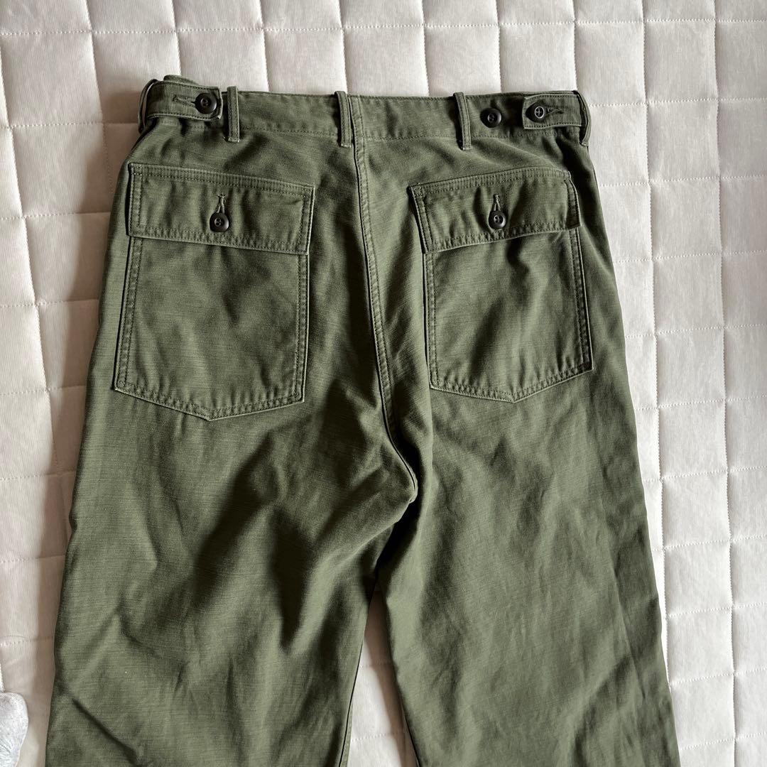 FRAMeWORK ミリタリースラブバックサテンベイカーパンツL