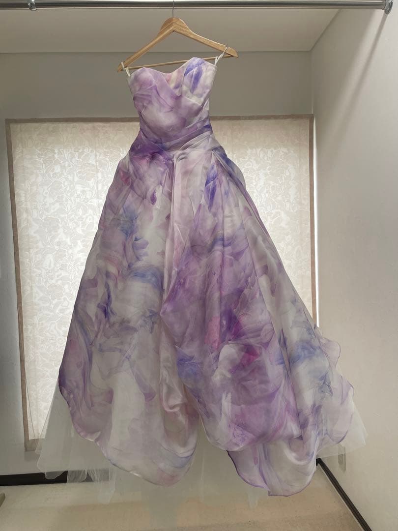 カラードレス　ウェディング　前撮り　披露宴　結婚式　パープル　アトリエアイメ