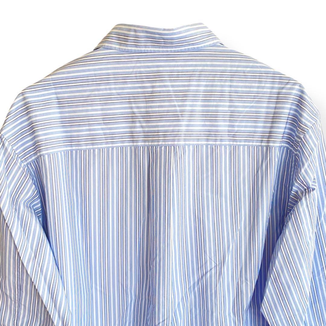 新品タグ付 アンダーカバー ストライプ フロントロゴ Yシャツ 633KZ