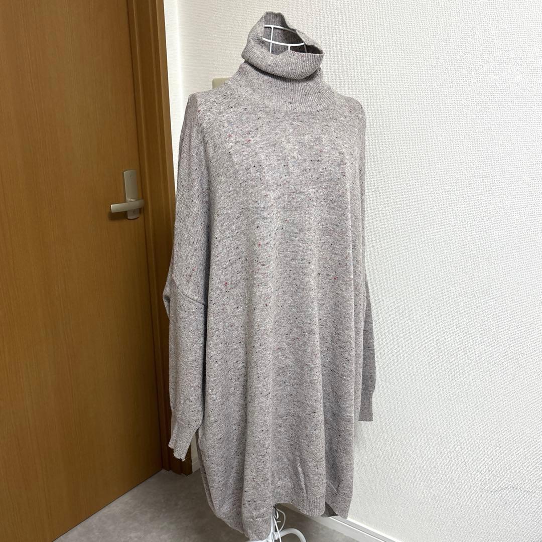 美品✨ BEARDSLEYビアズリー タートルネック　ビッグ　ニットワンピース