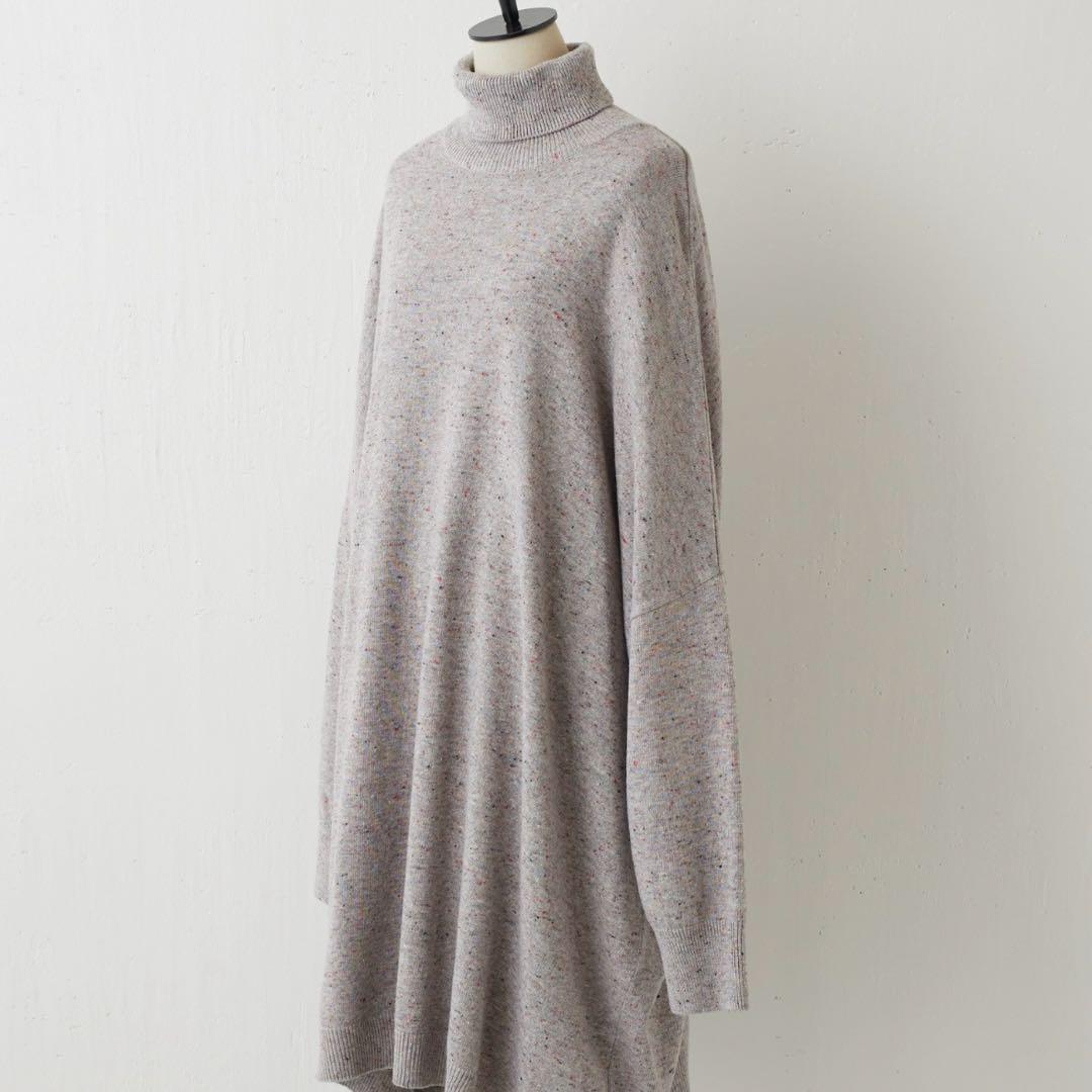 美品✨ BEARDSLEYビアズリー タートルネック　ビッグ　ニットワンピース