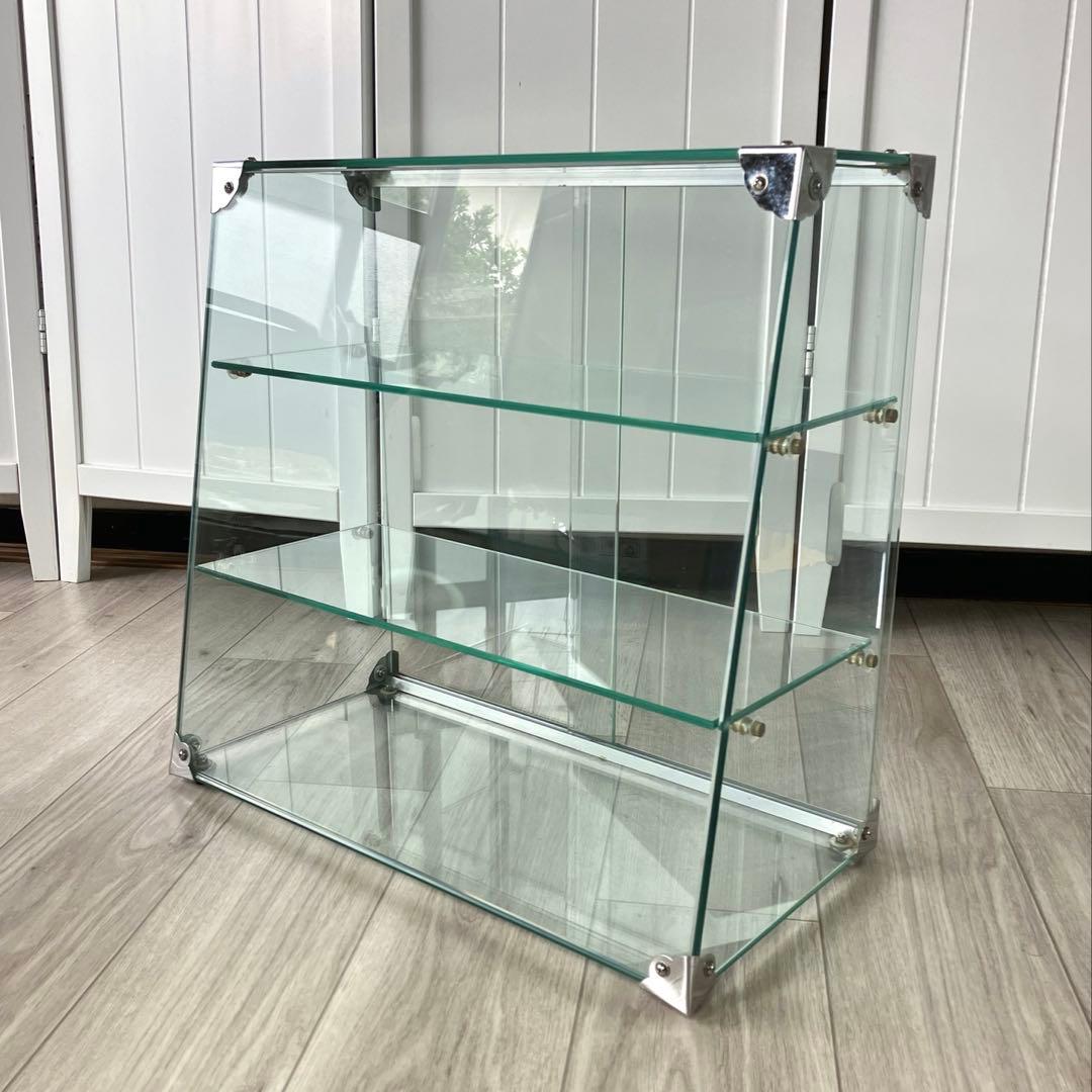 最終値下げ 美品 卓上ガラスケース 昭和レトロ ショーケース 全面ガラス 古道具