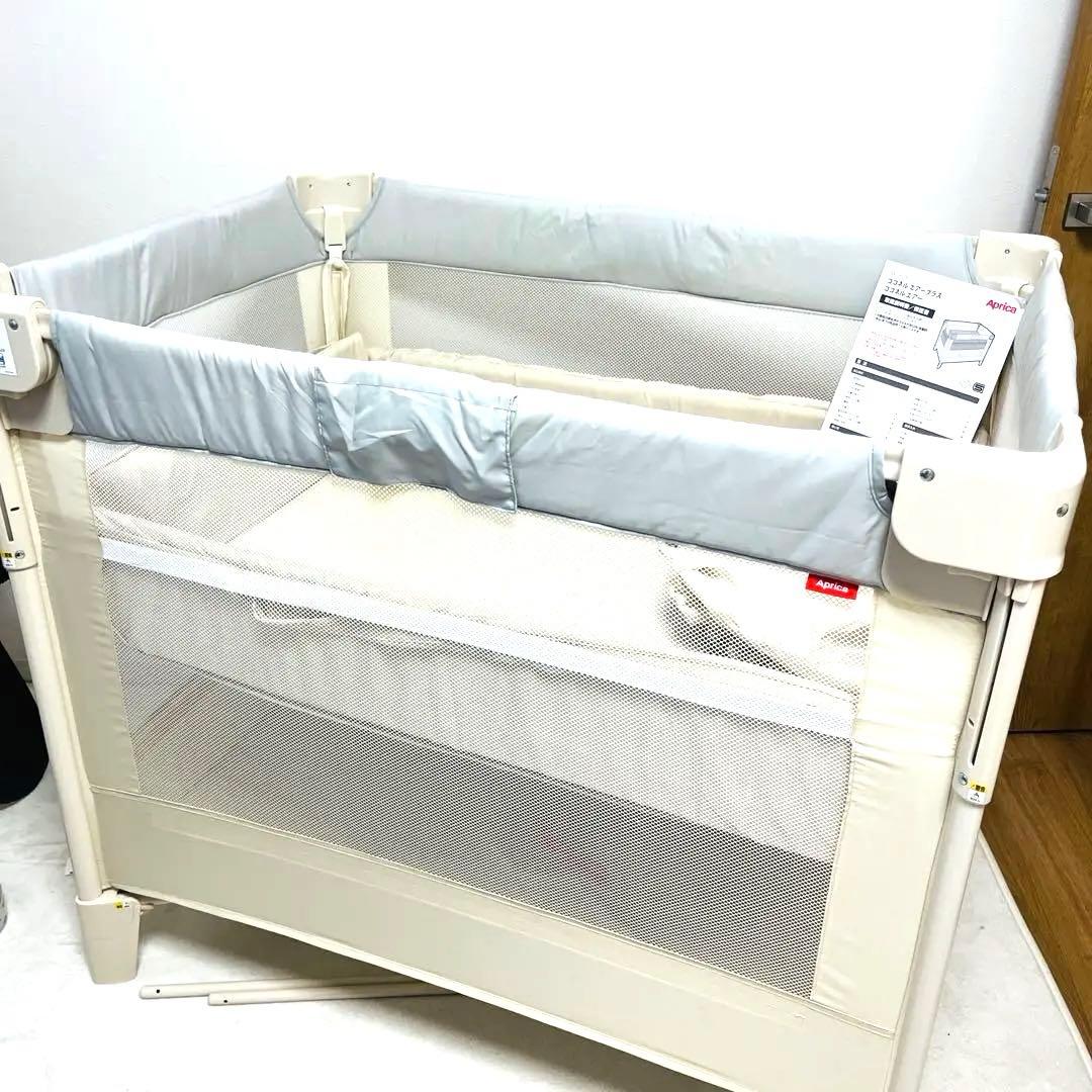 美品 Aprica アップリカ ココネルエアー AB 折りたたみ ベビーベッド